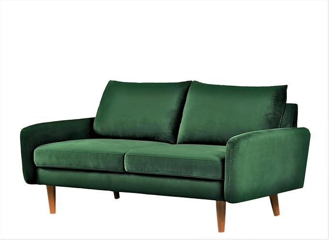 Container Furniture Direct Kent Velvet Loveseat Sofa - Image 3