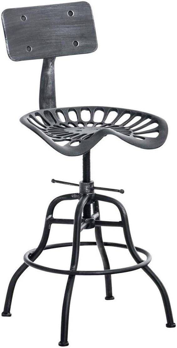 Diwhy Industrial Design Metal Adjustable Height Backrest Chair Vintage Tractor - Image 4