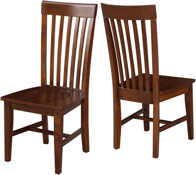 IC International Concepts, Set of Two Tall Mission Dining Chairs, 225lbs wt by InternationalConcepts
