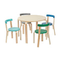 ECR4Kids Bentwood Round Table and Curved Back Chair Set, Kids Furniture by ECR4Kids