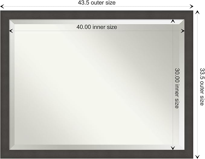Amanti Art Silver Bathroom Mirror - Image 4