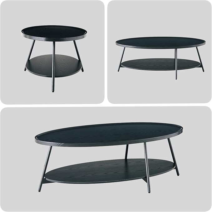 Saint Mossi Modern Black Coffee Table - Image 3