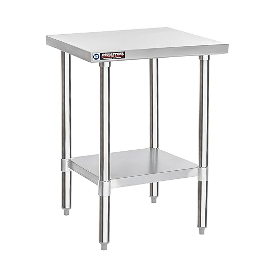 DuraSteel 24x24 Stainless Steel Prep Table by DuraSteel