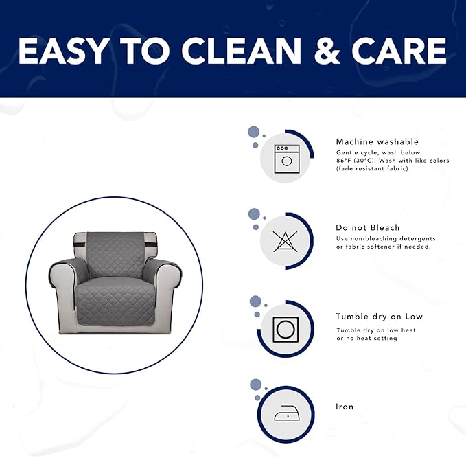 PureFit Reversible Sofa Cover Water Resistant Loveseat Couch Cover, Machine - Image 7