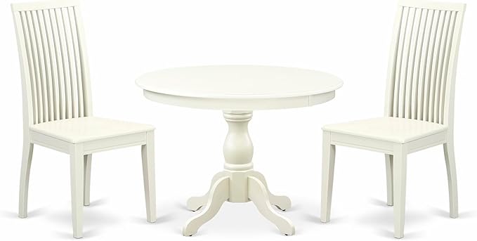 East West Furniture HBIP3-LWH-W 3 Piece Modern Dining Table Set Contains a by EastWestFurniture