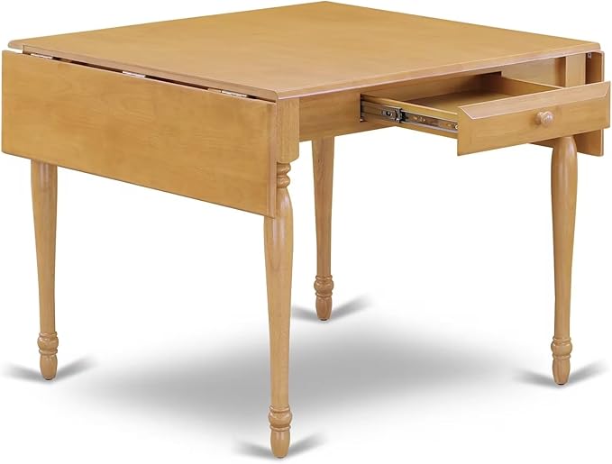 East West Furniture MZAV3-OAK-C 3 Piece Dining Room Furniture Set Contains a - Image 5