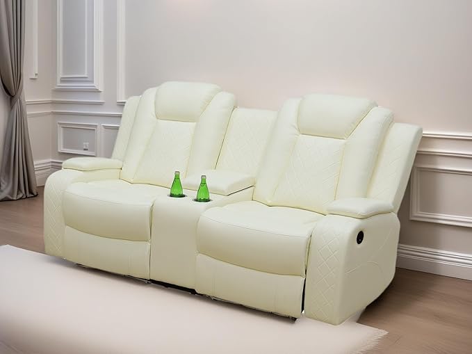 Loveseat Recliner Sofa, Reclining Loveseat Leather Couch - Image 5