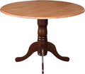 International Concepts Round Dual Drop Leaf Ped Table, Cinnamon/Espresso by InternationalConcepts