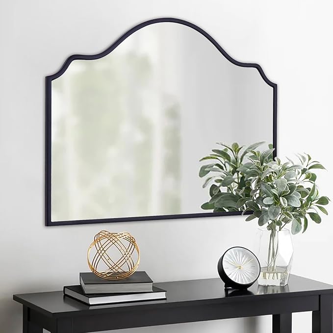 Chende Black Wall Mirror, Antique Arched Mirror by ChendeMirror