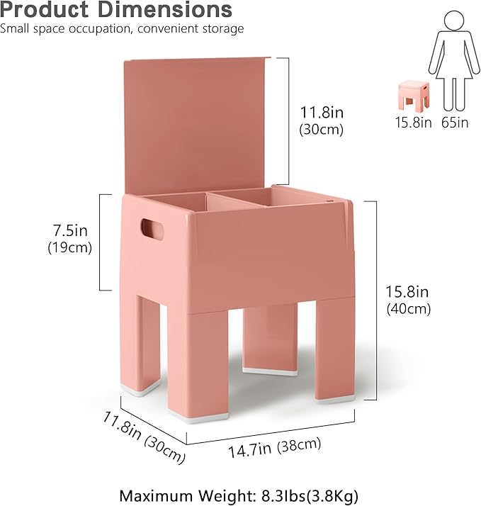 Nightstand Bedside with Storage Space, Dorm and Small Spaces, Easy Assembly - Image 2