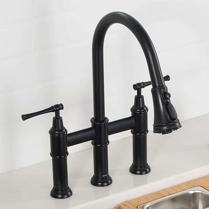 KRAUS Allyn Transitional Bridge Kitchen Faucet - Image 2