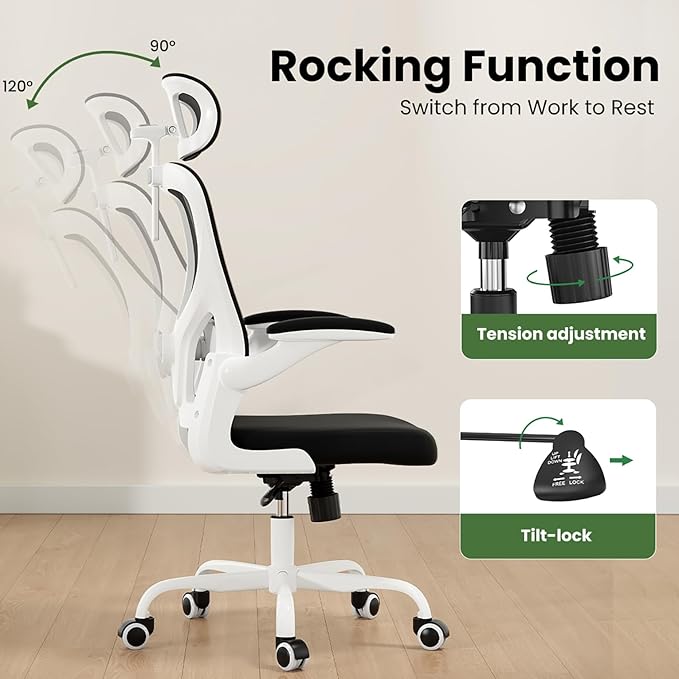 Ergonomic Office Chair, Comfy Home Office Chair High Back Computer Chair - Image 5