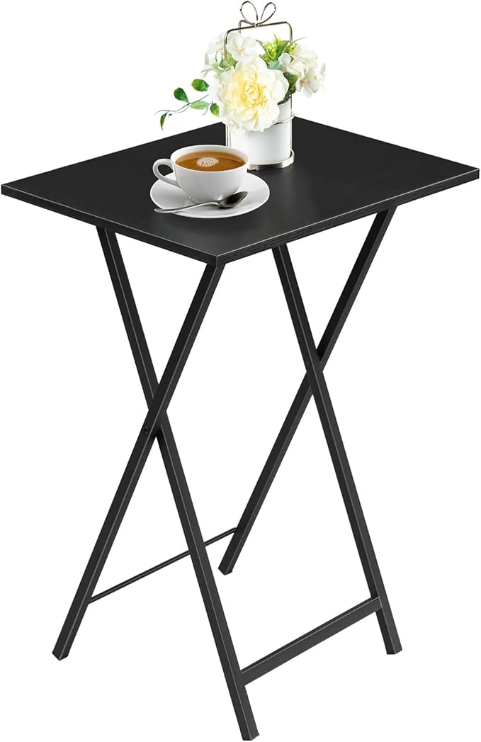 HOOBRO Folding TV Tray Tables, Industrial Side Table - Image 8