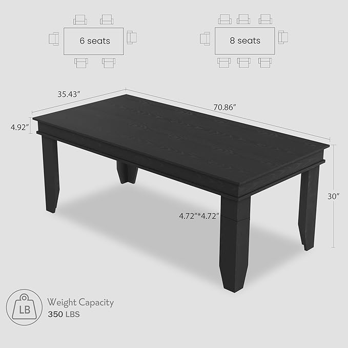 GarveeHome Farmhouse Dining Table - Image 2