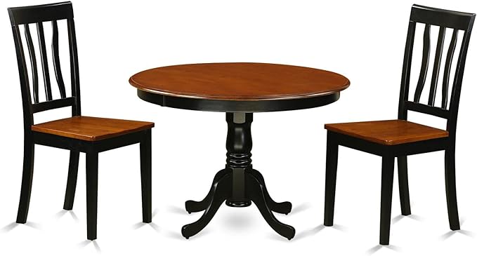 East West Furniture HLAN3-BCH-W 3 Piece Dining Table Set by EastWestFurniture