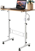 SIDUCAL Small Standing Desk Adjustable Height, Small Mobile Stand Up Desk by SIDUCAL