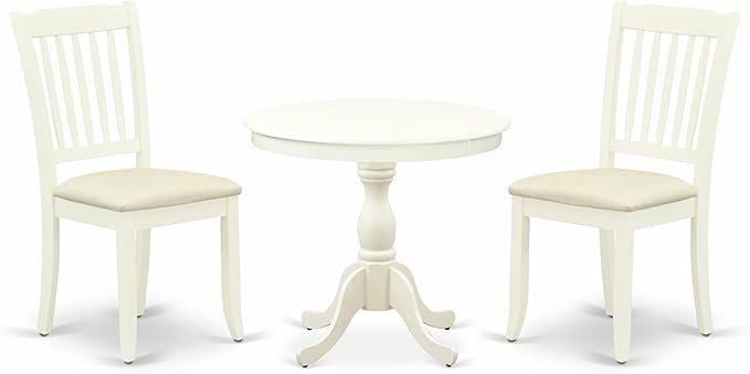 East West Furniture AMDA3-LWH-C 3 Piece Dining Table Set by EastWestFurniture