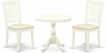 East West Furniture AMDA3-LWH-C 3 Piece Dining Table Set by EastWestFurniture