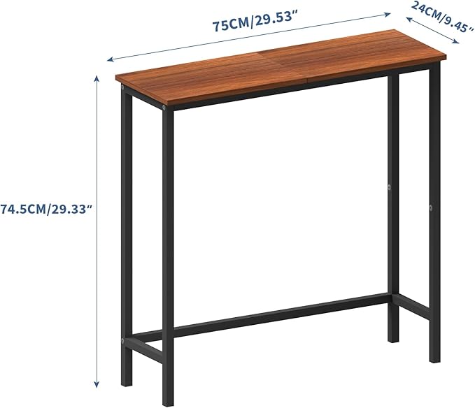 HollyHOME Narrow Console Table, 29.5" Slim Entryway Table, Sofa Stand, Hallway - Image 3