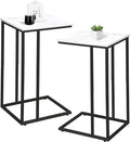 C Shaped Side Table Set of 2, Marble End Table by Possile