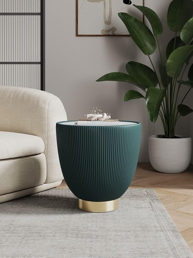 Manhattan Comfort Anderson Modern 18" Round End Table 2.0 | Ceramic Marble - Image 2