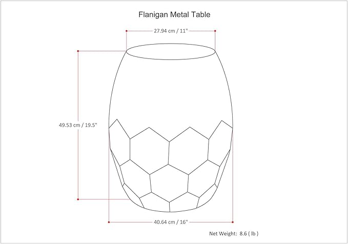SIMPLIHOME Flanigan Industrial 16 inch Wide Metal Accent Side Table in Antique - Image 3