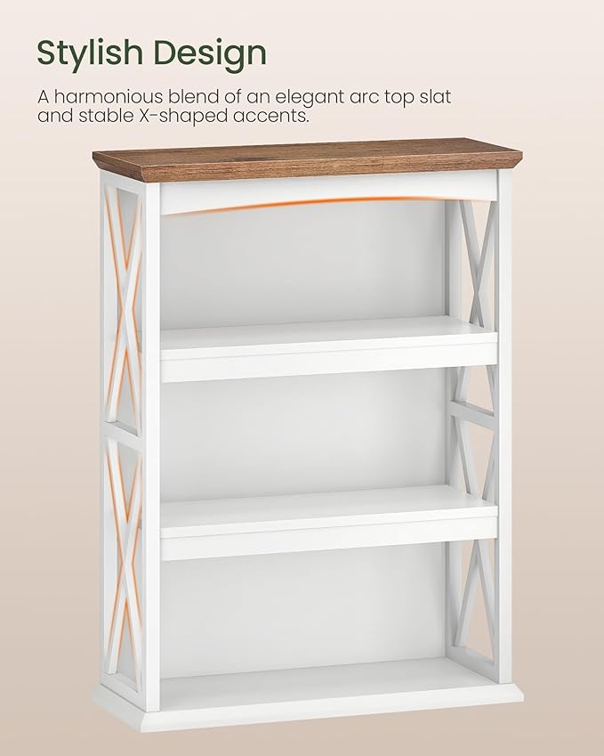 4-Tier Bookcase, 42.9" Floor Standing Organizer Shelf, Corner Book Stand - Image 6