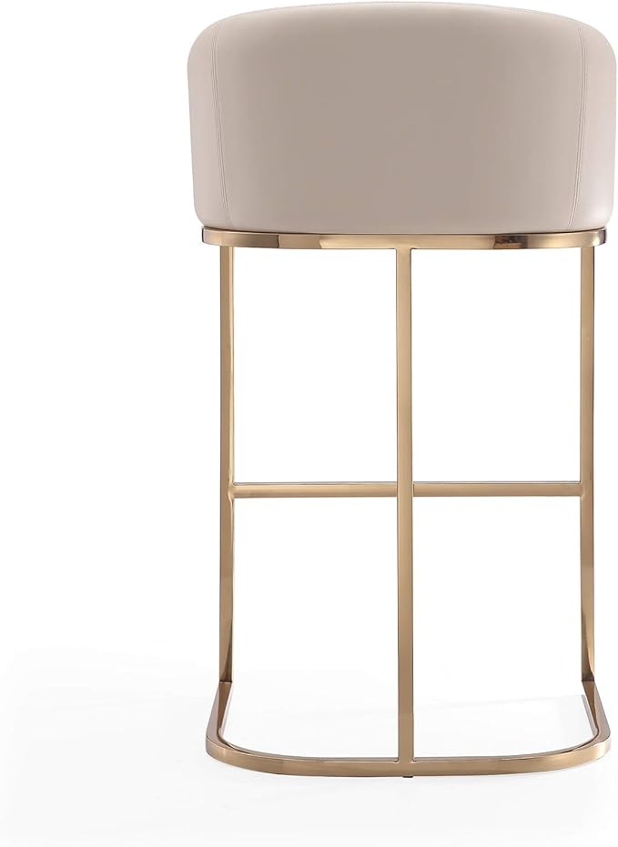 Manhattan Comfort Louvre 30 Inch Mid Century Modern Counter Height Bar Stools - Image 7