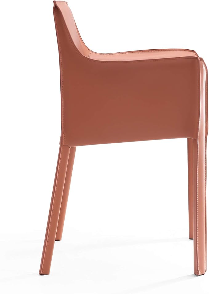 Manhattan Comfort Vogue Modern Faux Leather Dining Chairs, Metal Frame - Image 5