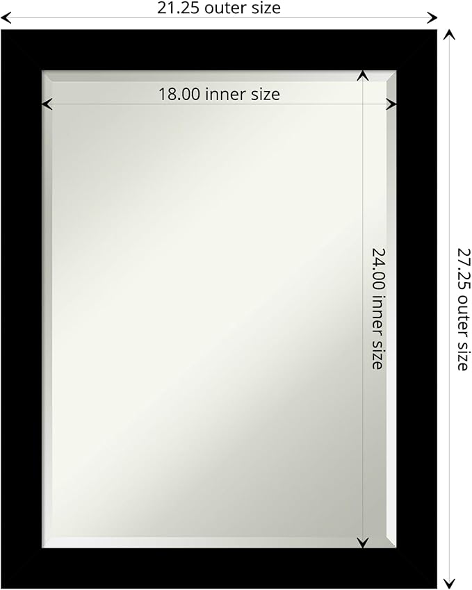 Amanti Art Black Bathroom Mirror - Image 4
