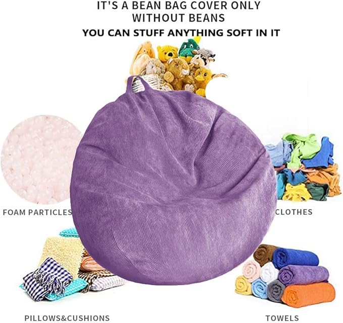 Stuffed Animal Storage Bean Bag Chair Cover - Image 2