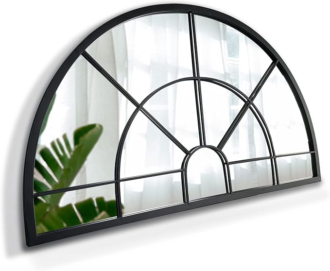 WAMIRRO Arched Window Pane Mirror Decor, Farmhouse Mantel Mirrors - Image 7