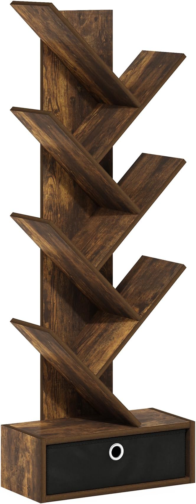 Furinno Tree Bookshelf 7-Tier Floor Standing Tree Bookcase - Image 5
