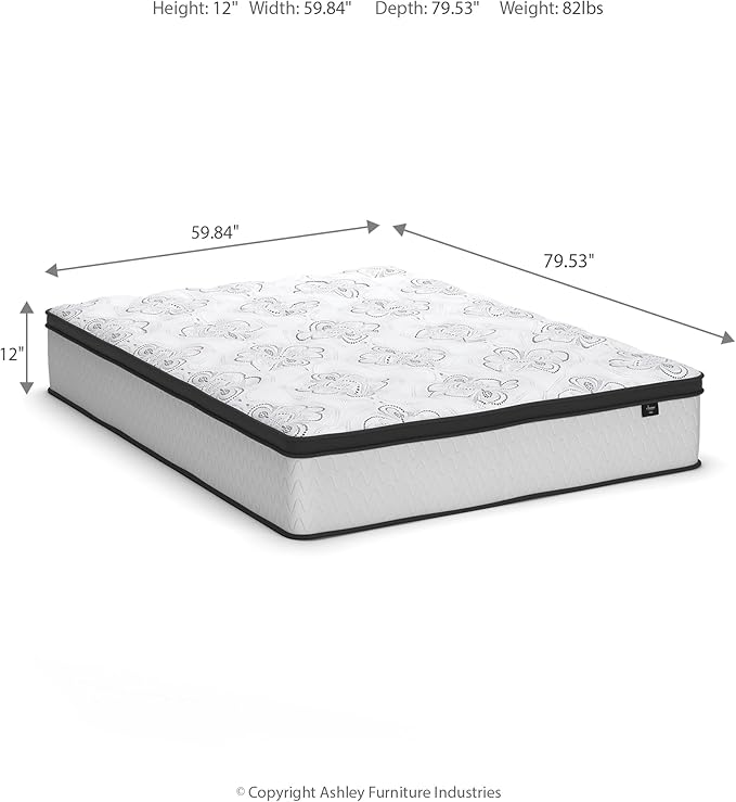 Signature Design by Ashley Queen Size Chime 12 Inch Medium Firm Hybrid Mattress - Image 2