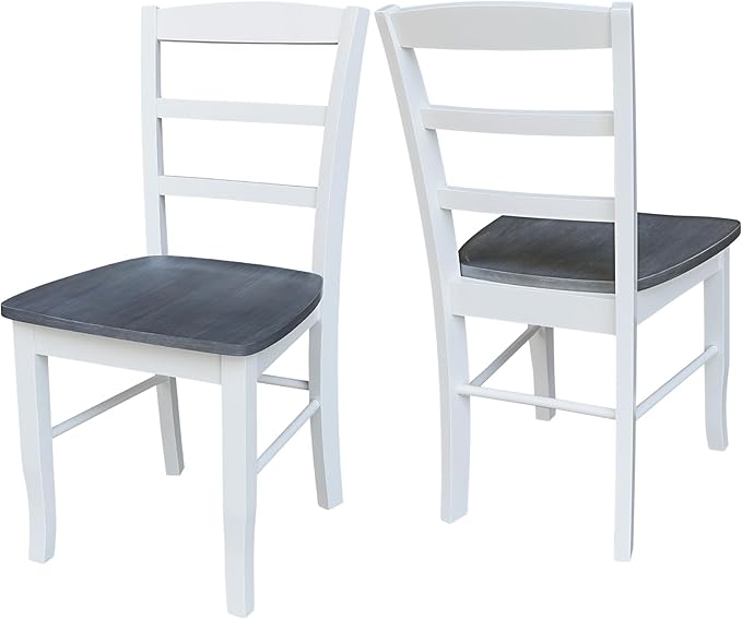 IC International Concepts Set of Two Madrid Ladderback Dining Chairs by InternationalConcepts