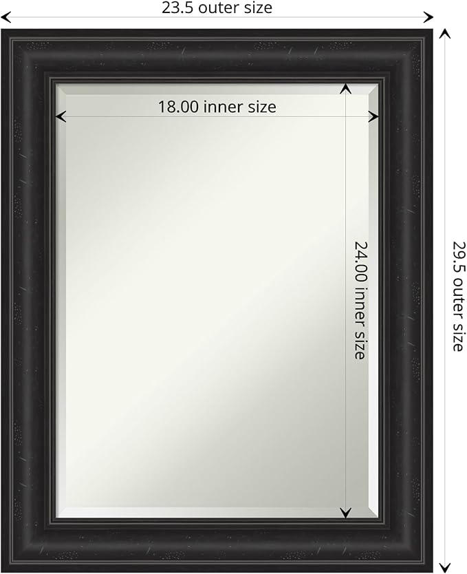 Amanti Art Black Bathroom Mirror - Image 4