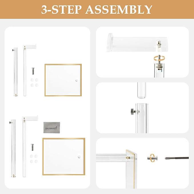 2Pcs Adjustable Purse Display Stands, Height 10"-16"+14"-24", Acrylic Handbag - Image 7