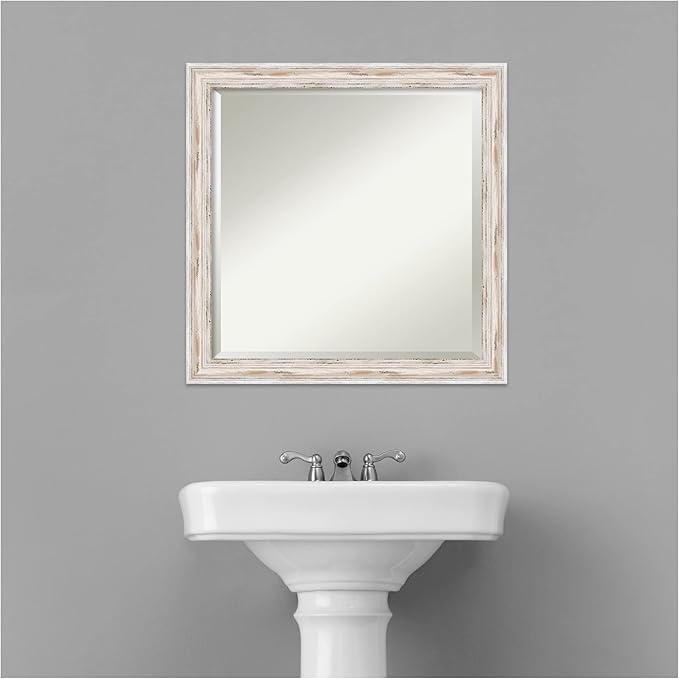 Amanti Art White Bathroom Mirror - Image 6