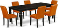 East West Furniture LGAB7-BLK-61 7 Piece Dining Table Set Consist of a by EastWestFurniture