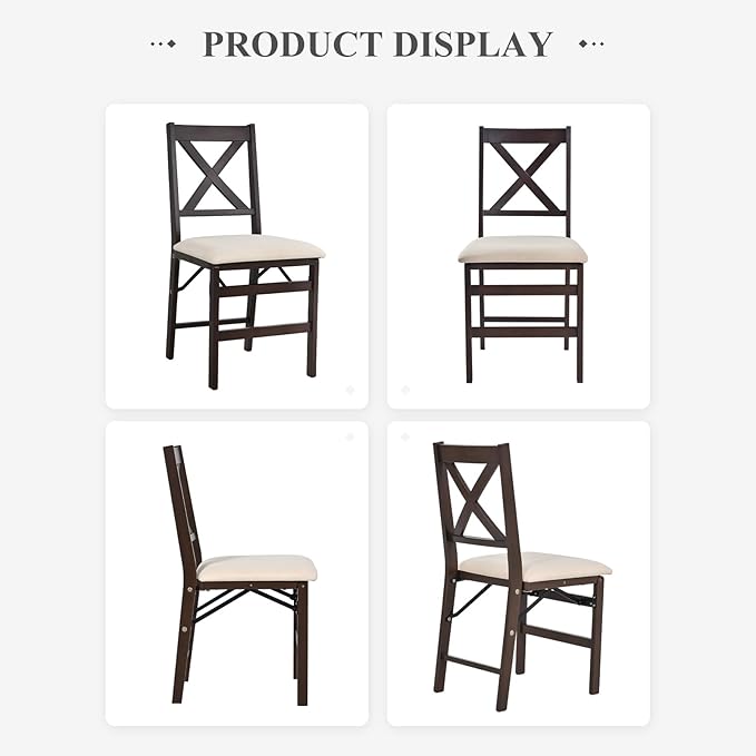 COLAMY Folding Dining Chairs Set of 4, Foldable Chairs - Image 8