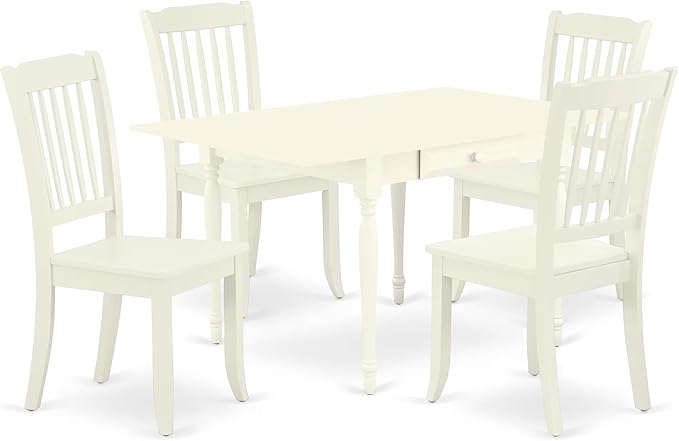 East West Furniture MZDA5-LWH-W 5 Piece Dining Table Set by EastWestFurniture