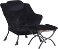 LITA Lazy Chair with Ottoman, Modern Accent Leisure Upholstered Sofa Chair by LITA