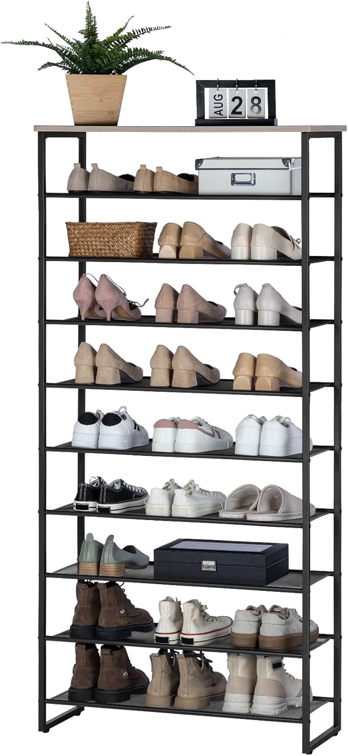 HOOBRO 10-Tier Shoe Rack, 29.5" L Shoe Storage Organizer, Large Capacity Shoe - Image 9