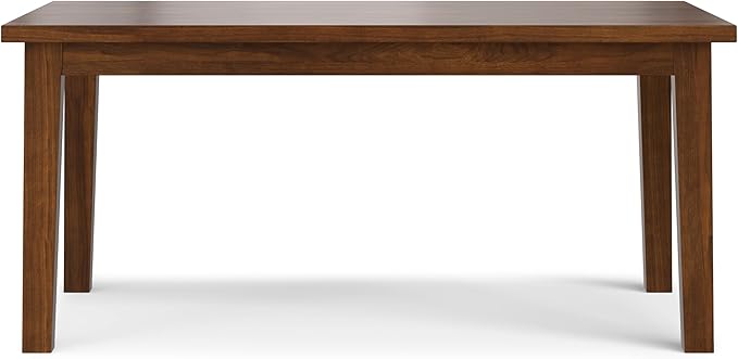 SIMPLIHOME Eastwood Dining Table, Solid Wood Walnut Veneer in Walnut, 66 x 40 - Image 5