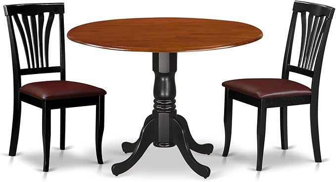 East West Furniture DLAV3-BCH-LC 3 Piece Modern Dining Table Set Contains a by EastWestFurniture