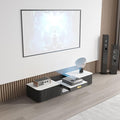 POVISON Modern TV Stand for Projector, Sintered Stone Entertainment Center by POVISON
