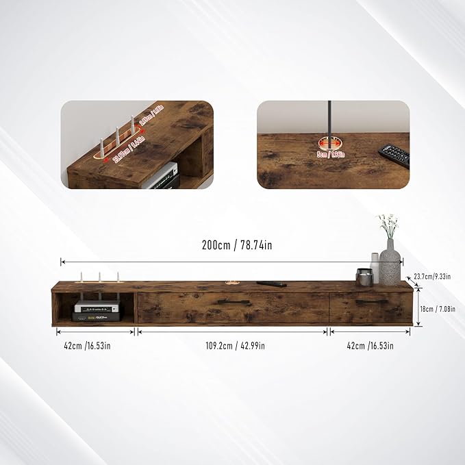 Pmnianhua Farmhouse Floating TV Stand - Image 5