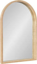 Kate and Laurel Hutton Modern Wood Arched Mirror; 24 x 36; Natural Wood; by KateandLaurel