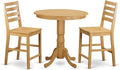 East West Furniture JACF3-OAK-W 3 Piece Counter Height Dining Set by EastWestFurniture