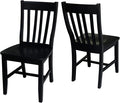International Concepts Pair of Schoolhouse Chairs Black by InternationalConcepts